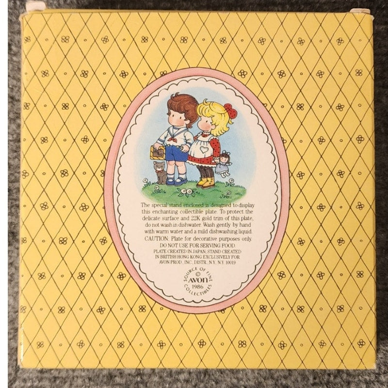 Vintage Avon Joan Walsh Anglund Porcelain Plate School Is a New Beginning Boxed