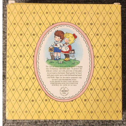 Vintage Avon Joan Walsh Anglund Porcelain Plate School Is a New Beginning Boxed
