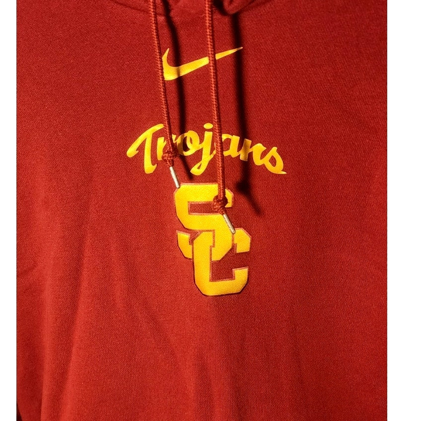 Nike USC Trojans Mens XXL Red SC Logo Pullover Hoodie Sweatshirt College