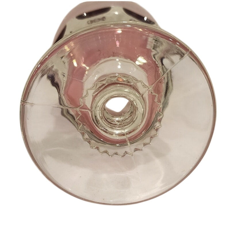 Vintage Indiana Glass Kings Crown Cranberry Flash Thumbprint Goblets Set of 2