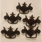 Vintage Brass‑Style Drawer Pulls – Set of 5 – Ornate Hardware w/ Screws