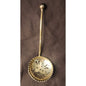 Antique Brass Tea Strainer Sifter Pierced Star Pattern Turn of Century Patina