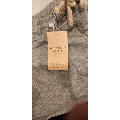 NWT Southern Spirit Heather Grey Smocked Lounge Shorts - Women's Size XL