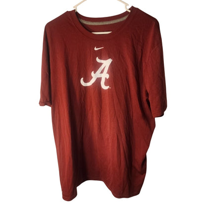 Nike Dri-FIT Alabama Crimson Tide Shirt Men's XL Crimson Red Script A T-Shirt