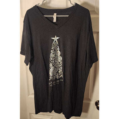 Bella Canvas ’Tis the Season Tee Gray 2XL Silver Christmas Tree Graphic
