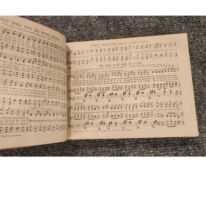 Christ in Song F E Belden 1908 Hardcover Hymnal Cloth Bound Antique SDA