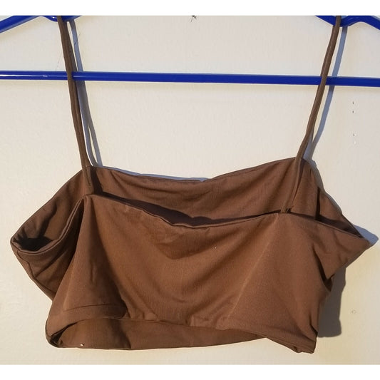 New Women's Shein - Brown - Crop Top with straps - L (8-10)