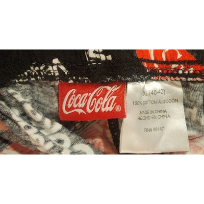 Coca-Cola Womens XL 40-42 I Had A Coke In Vegas Leggings All Over Print Black