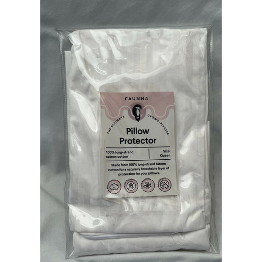 FAUNNA -Zippered Pillow Protector Covers - Queen - 2 Pack