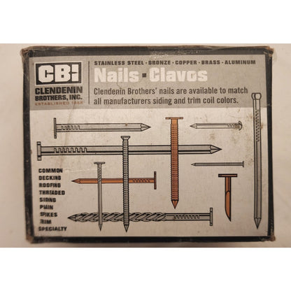 CBI Stainless Steel Trim Nails 1-1/4 In. .15GA. Ring Barb - t304 - 1lb - Gray