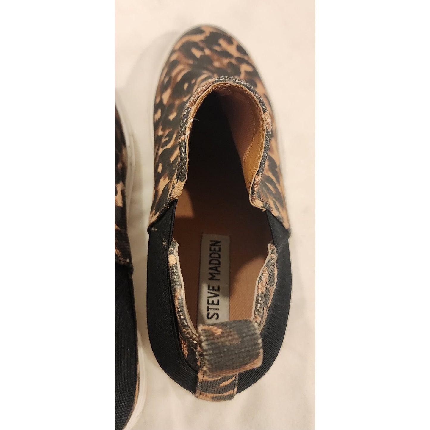 Steve Madden Crushin Leopard Print Platform Slip On Sneakers Women's 8M