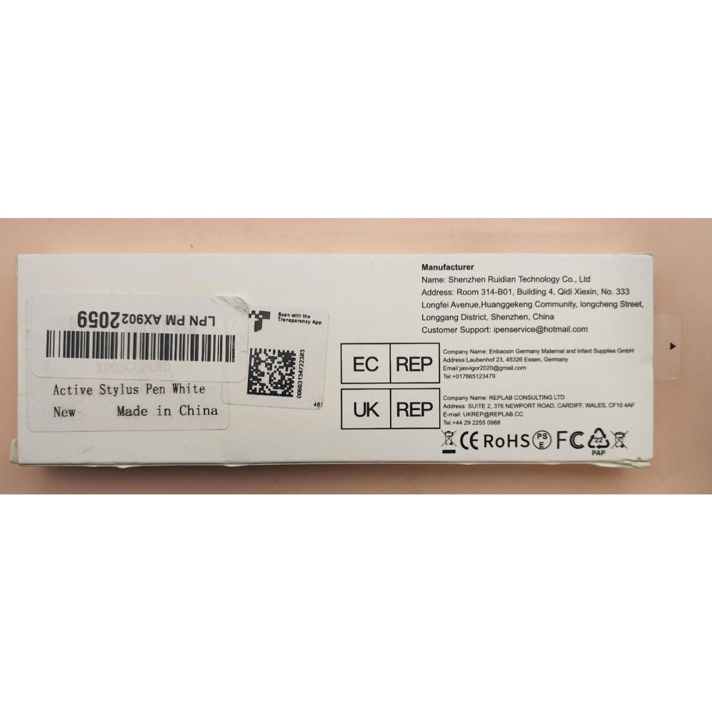 Active Stylus Pen - White - Rechargeable - For use with iPad