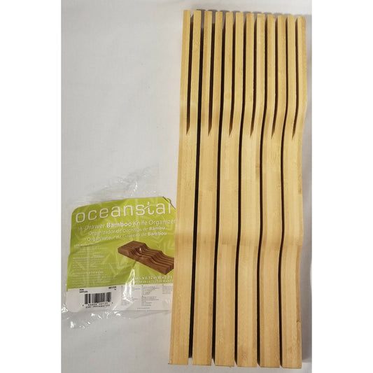 Oceanstar In- Drawer Bamboo Knife Organizer, 17 L x 6.12 W x 2.25 H