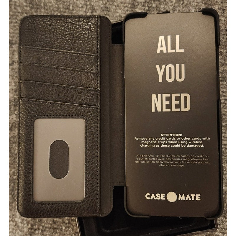 Case-Mate Genuine Leather Wallet Folio Case Samsung Galaxy S20 Ultra 5G Black