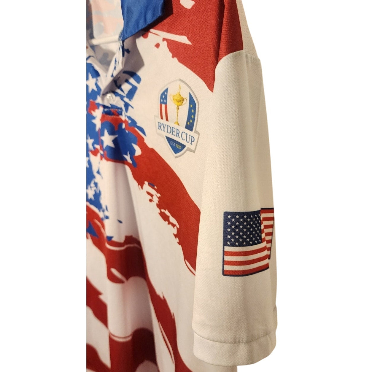 Titleist Mens XXL Ryder Cup Team USA Flag Golf Polo Shirt Short Sleeve