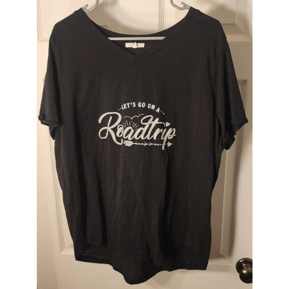 Maurices Roadtrip Tee Black 1X Let’s Go On a Roadtrip Graphic