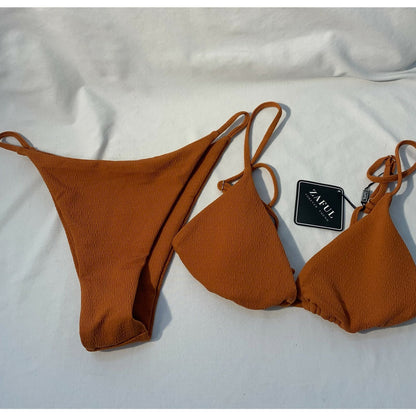 Zaful Rust Bikini - US size 8 - Textured - String