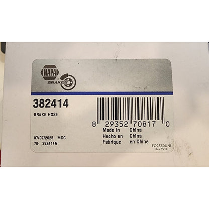 Brake Hose - Fits some GM - 382414 Napa - 829352708170 - 25.6" long
