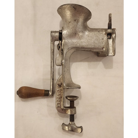 Vintage Milwaukee No 18 Cast Iron Meat Grinder Hand Crank Table Clamp Food Chopper