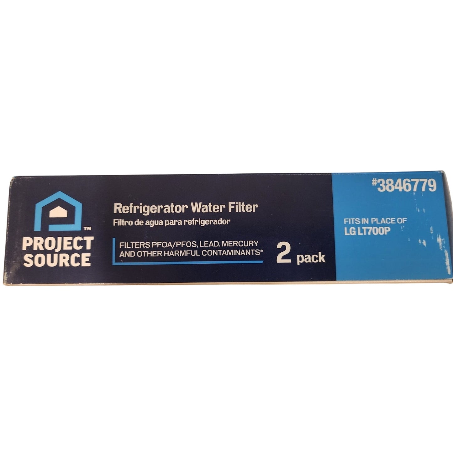 Project Source 3846779 Refrigerator Water Filter 2-Pack Fits LG LT700P New