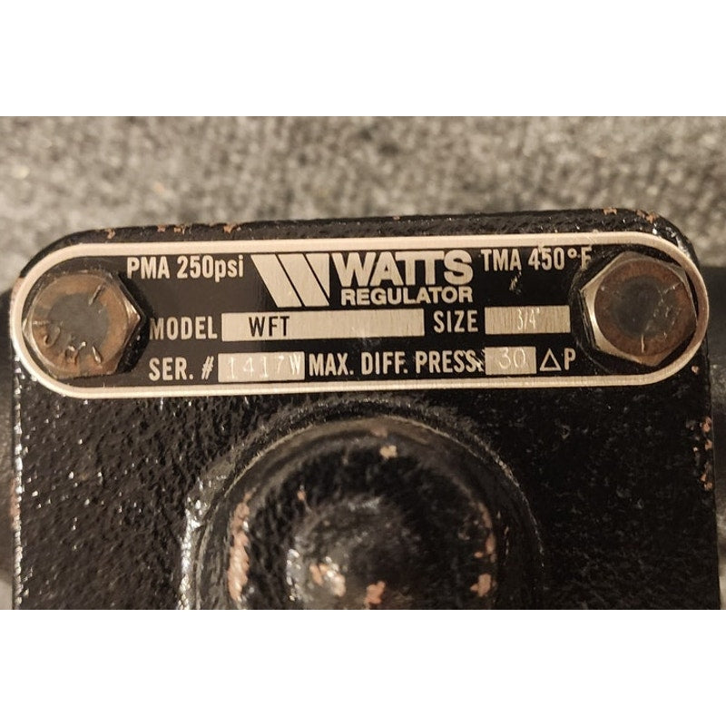 Watts WFT 3/4" Float & Thermostatic Steam Trap PMA 250 PSI Max Diff 30 Delta P