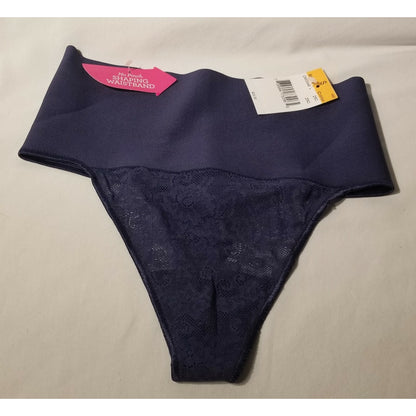 Maidenform Lace - Shaping - Thong Panties -Womens Everyday- Navy - Small