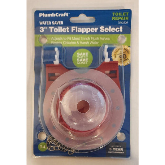 PlumbCraft Water Saver 3" Toilet Flapper Select - Universal - Replacement
