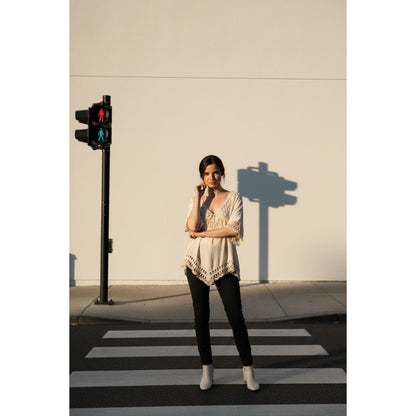 Daytrip - Knotted Pullover Blouse - Beige - Large