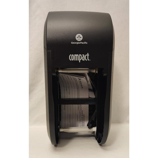 GP Pro - Compact 2 Roll Vertical Tissue (Toilet Paper) Dispenser - Black
