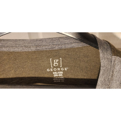 George Mens 2XL Long Sleeve Crewneck T-Shirt Plain Casual Basic Tee