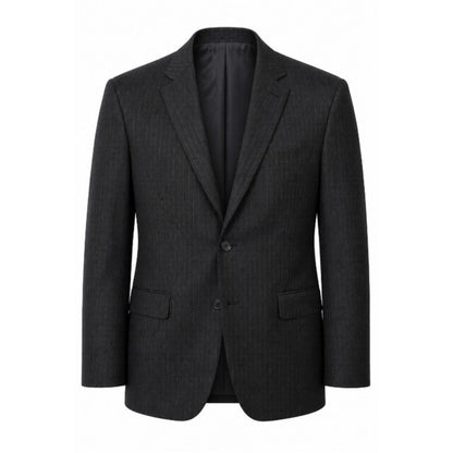 Joseph & Feiss Mens 46L Dark Gray Pinstripe Two Button Blazer Sport Coat Jacket