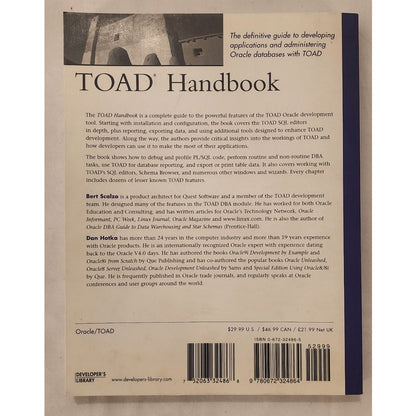 TOAD Handbook by Scalzo & Hotka Oracle Database Guide