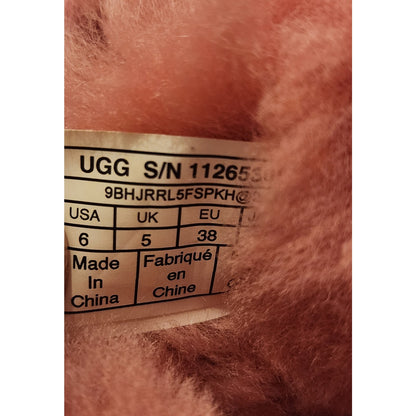 UGG Classic II Pink Glitz Youth Size 6 Boots Shimmer Heel Pink Shearling