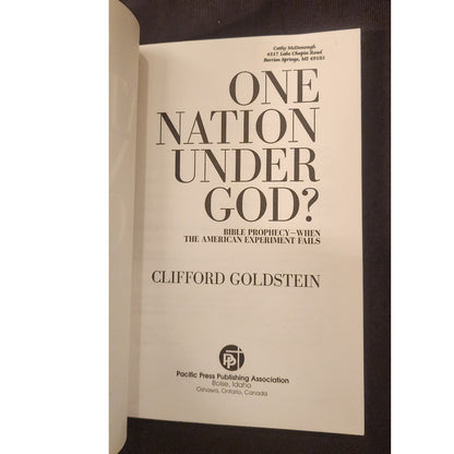 One Nation Under God Clifford Goldstein 1992 Pacific Press 0816313083 SDA Book