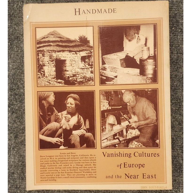Handmade Vanishing Cultures Europe Near East Drew Louise Langsner 1974 2nd Print