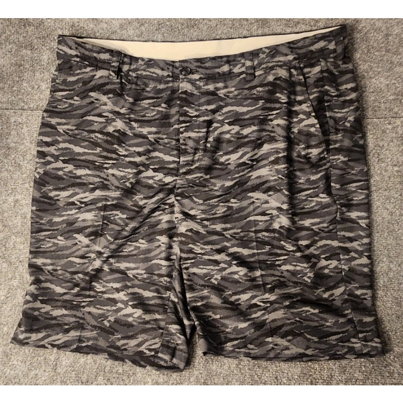 Greg Norman Mens Golf Shorts Athletic Camo Grey Black Size 40