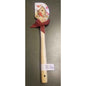 Rubber spatula with cardinal and bird house design