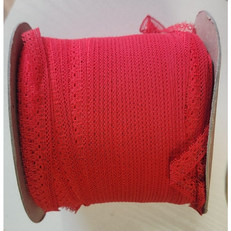 Vintage Wrights Native Textiles 1/2" Red Trimming Ribbon 300+ Yd Roll PATT 22250