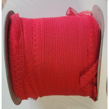 Vintage Wrights Native Textiles 1/2" Red Trimming Ribbon 300+ Yd Roll PATT 22250