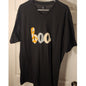 BOO Halloween Graphic Tee Black XL Tultex Ghost Sequin Candy Corn