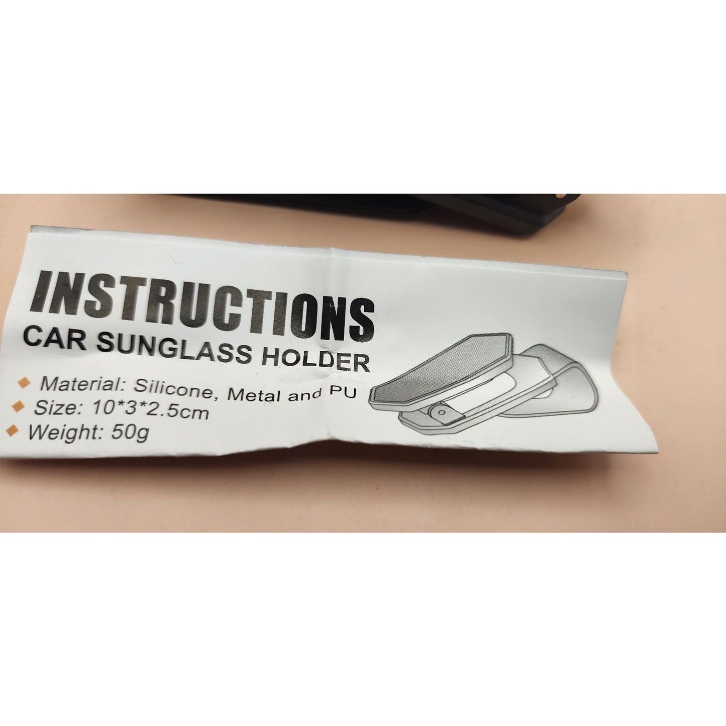 Car Sunglasses Holders - Attach to Visors - 2 pack - BLACK