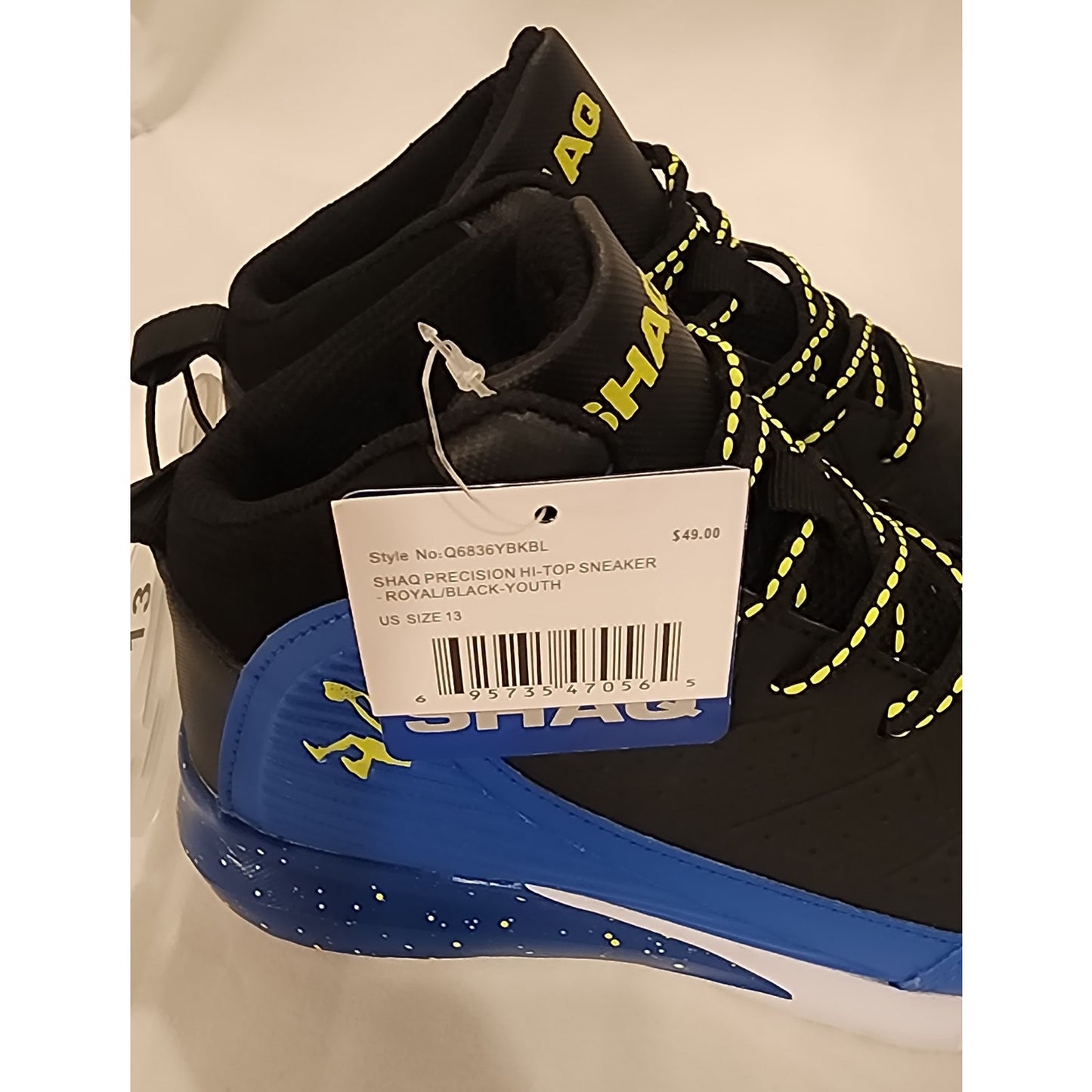 Shaq Precision Hi‑Top Youth Sneakers Size 13 Royal/Black – New With Tags