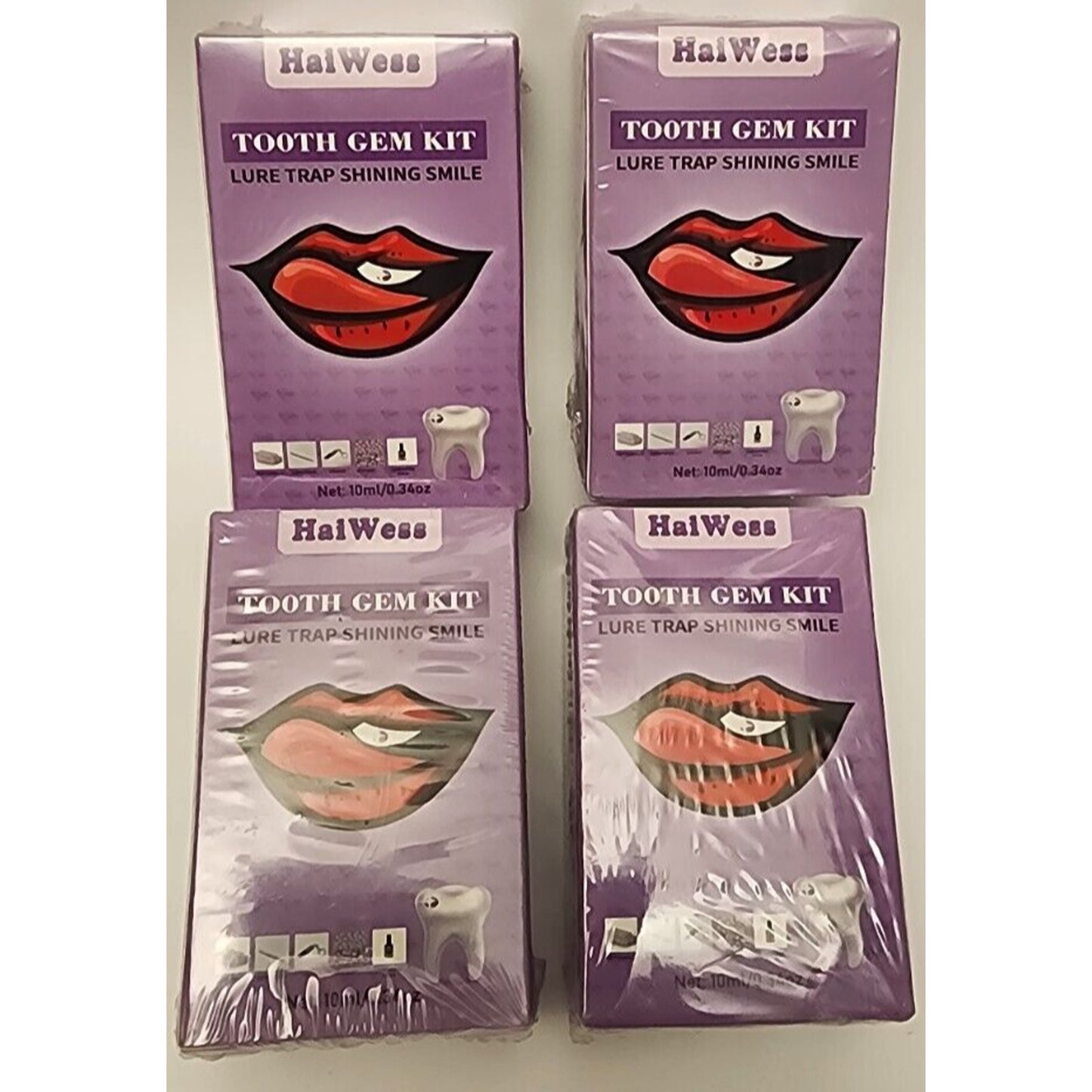 4 packs - HaiWess - Tooth Gem Kit - Have a party!! Exp 5/2027