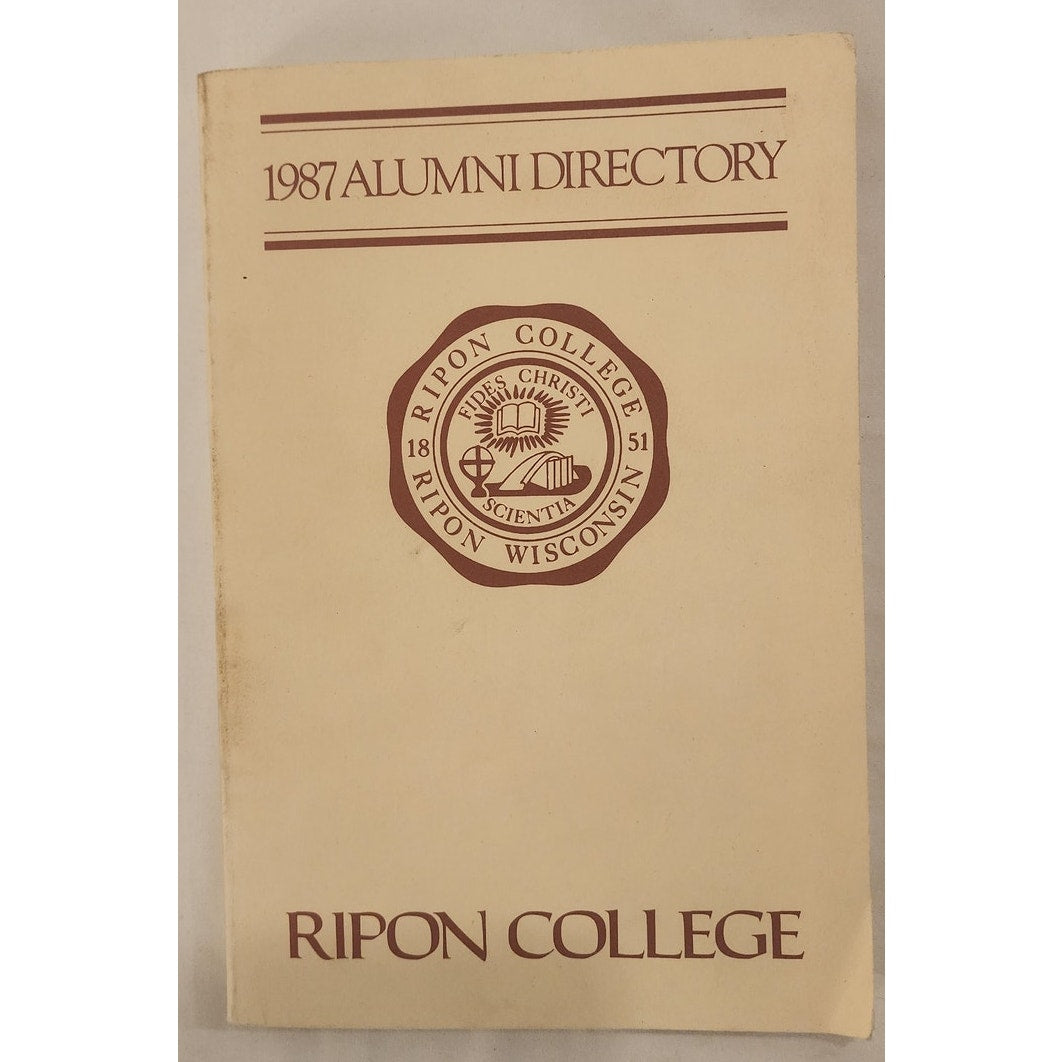 1987 Ripon College Alumni Directory + Original President’s Letter – Good