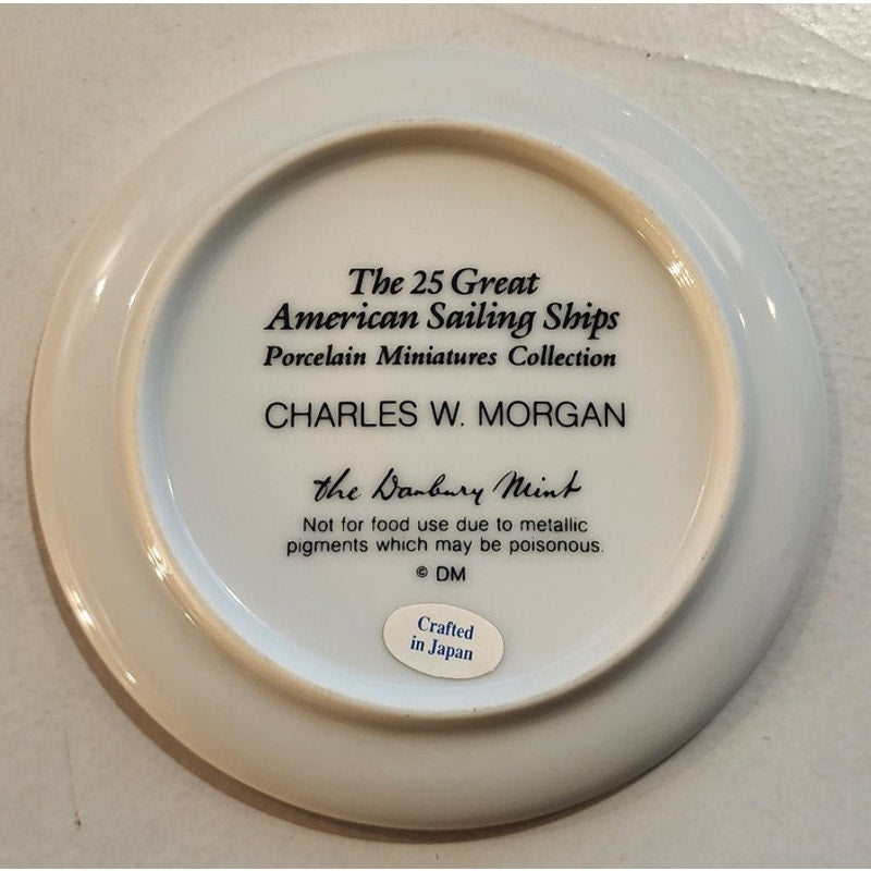 Danbury Mint Great American Sailing Ships Miniature Plate CHARLES W MORGAN