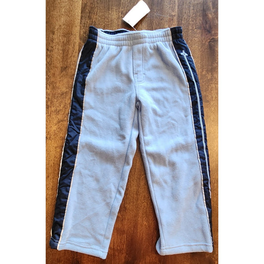 OLD NAVY KIDS Fleece Pants - Light Blue w Navy Stripes - Size 4T - Pocket