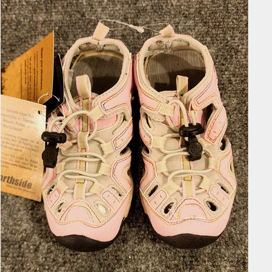Northside Kids Girls Size 11 Pink Gray Closed Toe Heel Strap Sandal NWT