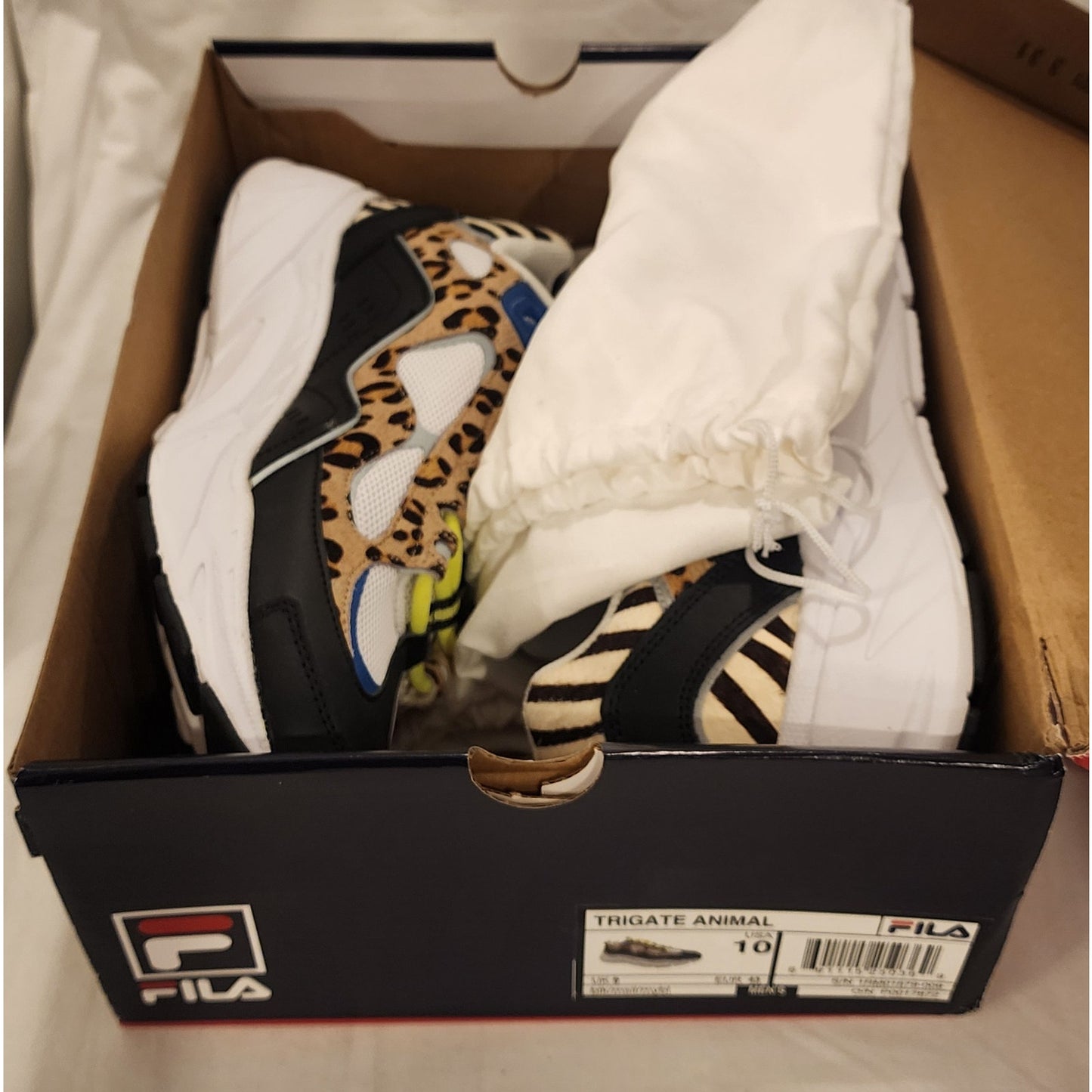 FILA Trigate Animal Print Sneakers Men’s Size 10 – New With Box