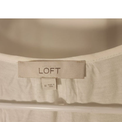 LOFT Ann Taylor Medium White Cutwork Lace Sleeveless Top Blouse