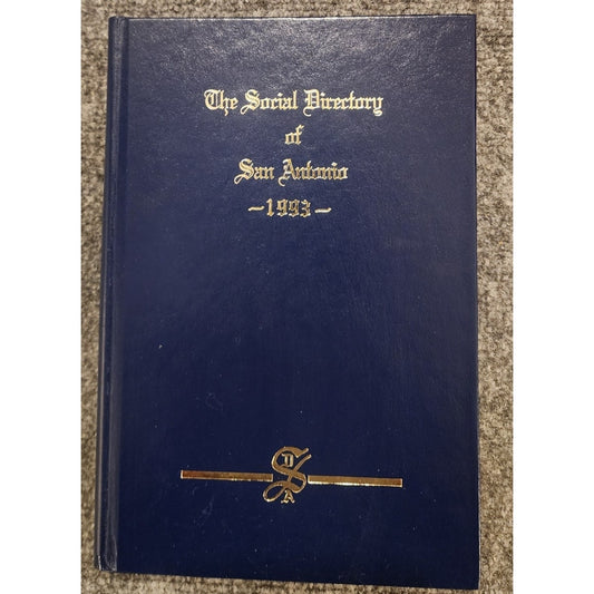 Vintage 1993 Social Directory of San Antonio Inc Hardcover Book Texas Register